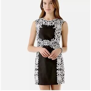 Tibi Violette Sleeveless Silk Baroque Print Mini Shift Dress Womens‎ Size 10